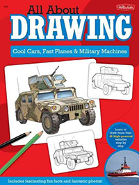 All about drawing: cool cars, fast planes & military machines