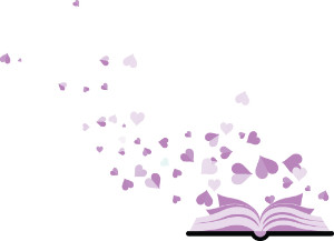 Book with hearts
