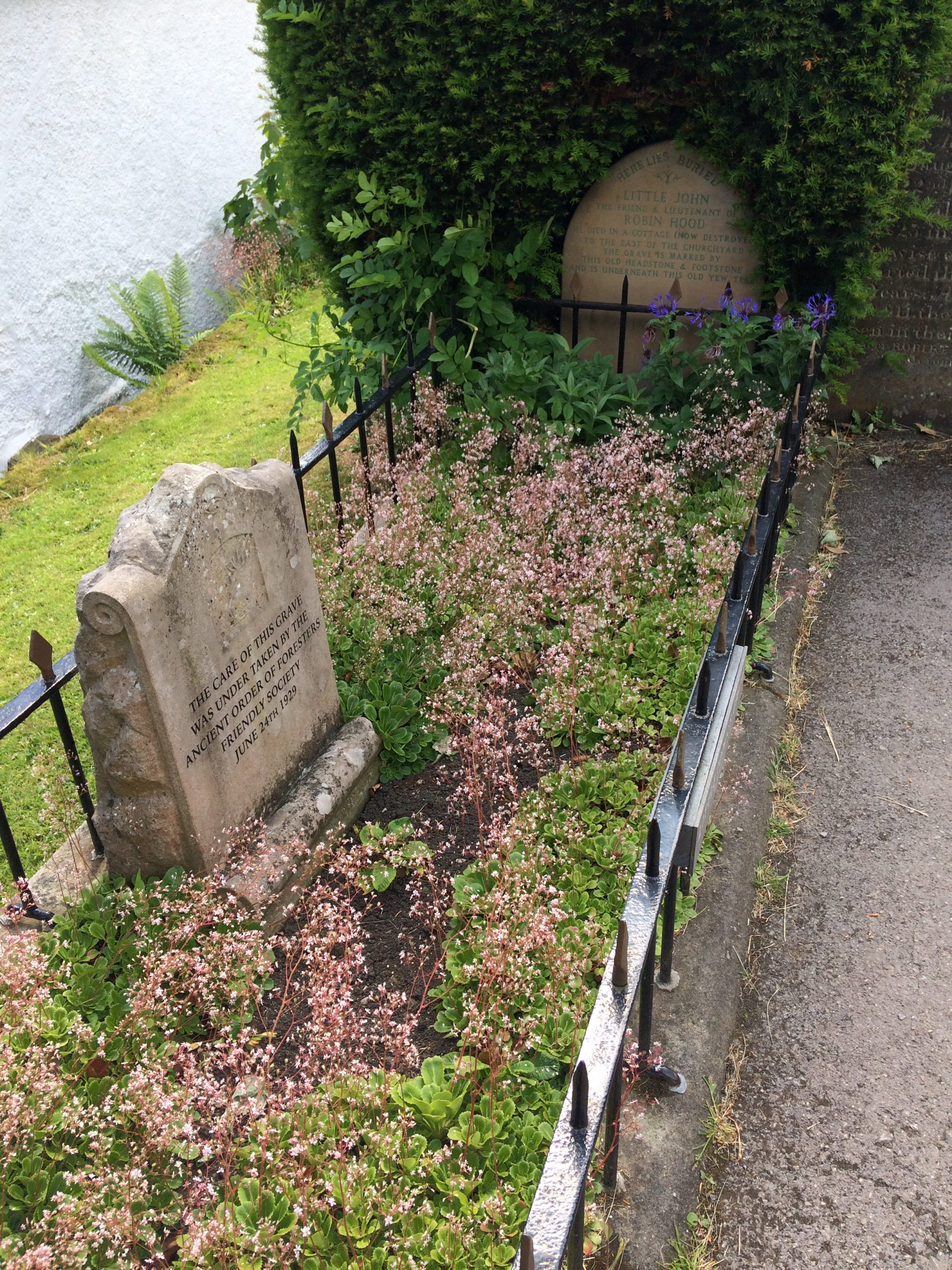 Little John’s grave in churchyard