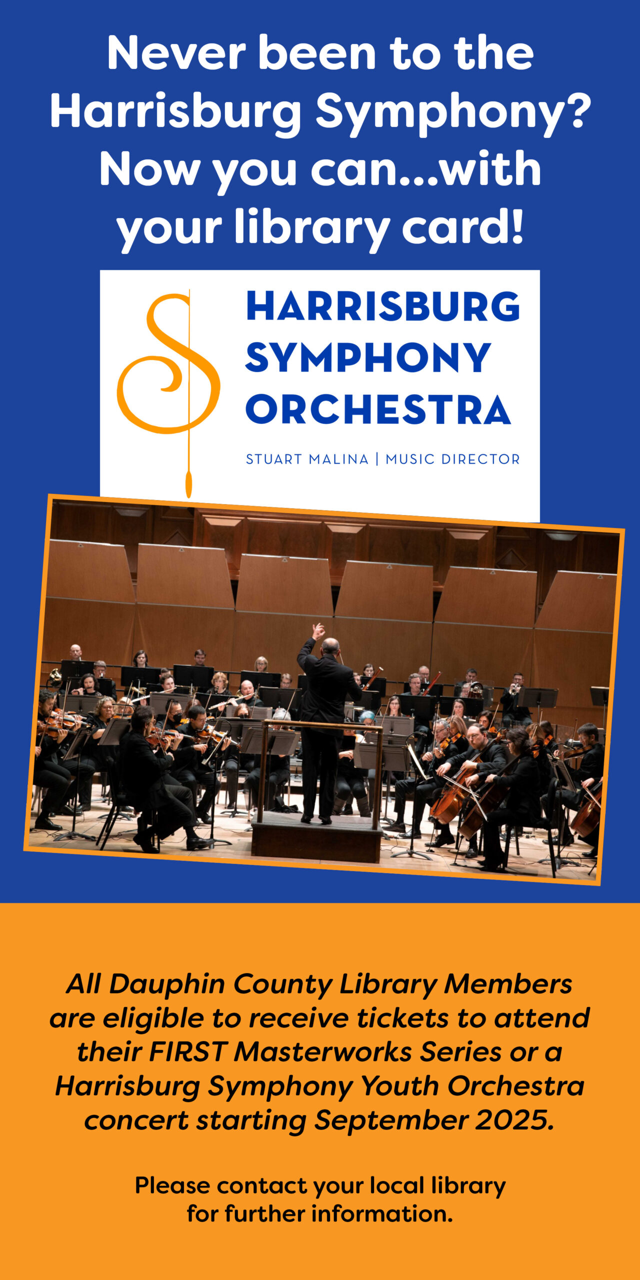 harrisburg symphony orchestra has partnered with the library for a free ticket
